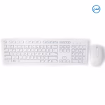 ماوس و کیبورد بی سیم سفید دل مدل KM636 - Image 2