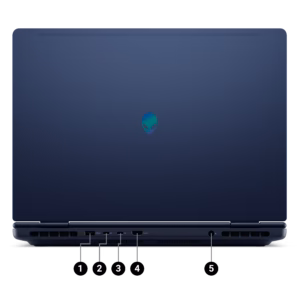 پورت‌ها و شیارهای پشت لپ تاپ Alienware Aurora
